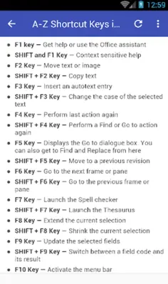 Shortcut Key for Computer android App screenshot 2